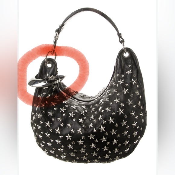 Jimmy Choo Chunky Bangle/ Bag Accessory, Silver - Picture 3 of 13